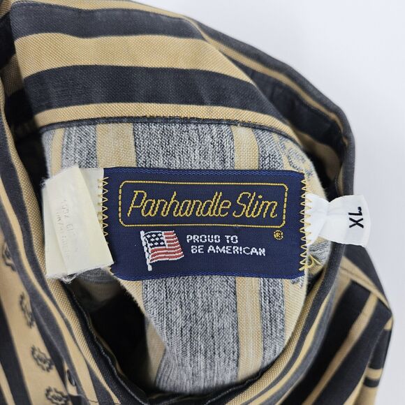 Vtg‎ Panhandle Slim Shirt Mens XL Button Up Aztec Southwestern Long Sleeve - Picture 9 of 10